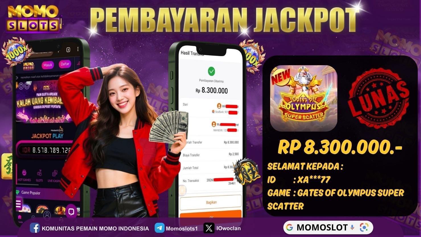 MOMOSLOTS JACKPOT SLOT GATES OF OLYMPUS SUPER SCATTER